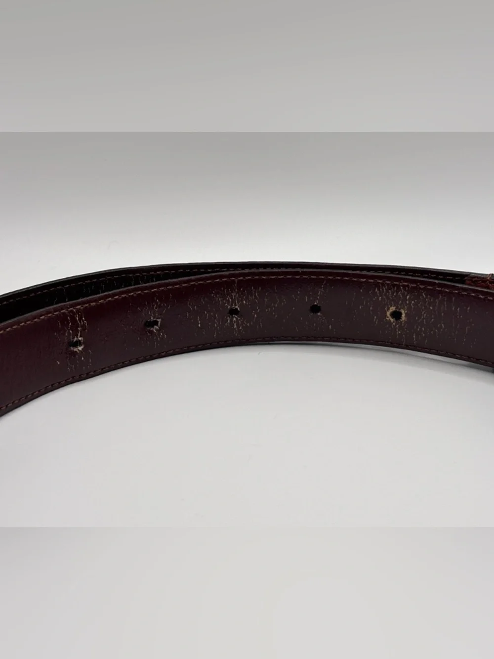 Ralph Lauren Distressed Leather Belt Brown Size 30 Vintage Patina
